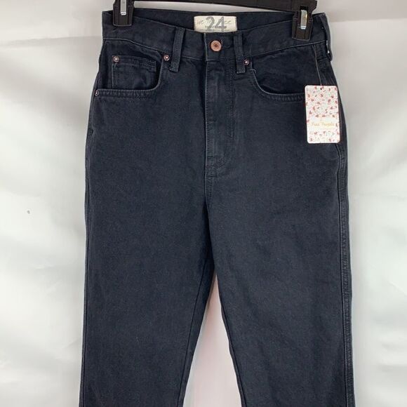 Free People Black Out high rise straight leg jeans - Picture 2 of 14